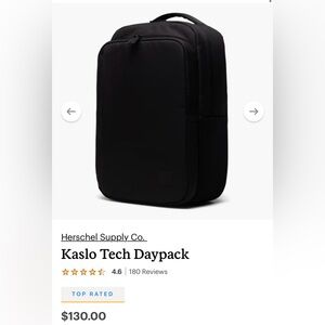 Herschel Supply Company Black Kaslo Tech Daypack